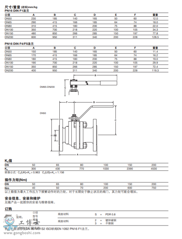 M31S ISOȫͨy DN50-DN200 DIN PN16 (F1&F4)